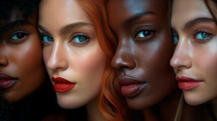Skin tones, women of different skin colors