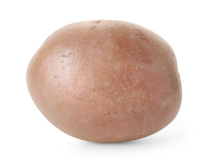 One fresh ripe potato isolated on white