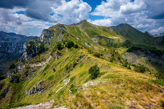 Summer landscape of the Accursed Mountains, Prokletije Mountains, Montenegro. - Powered by Adobe
