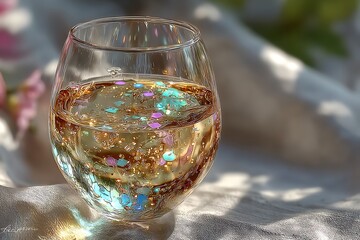 Soft romantic setting crystal glass high resolution picture