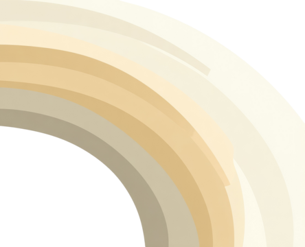 Abstract curved shape with a gradient of beige and light gray tones