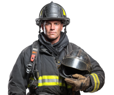 Firefighter in full gear