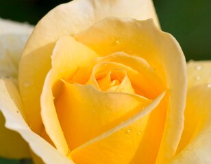 Close-up of a delicate yellow rose