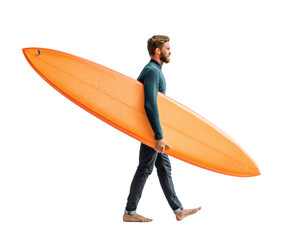 Surfer carrying a surfboard