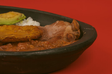 Tray paisa the most representative dish of Colombia