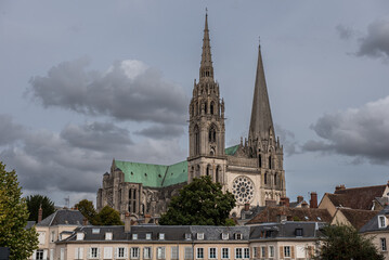 Chartres, France, cathedral, one of the oldest gothic cathedrals in Europe