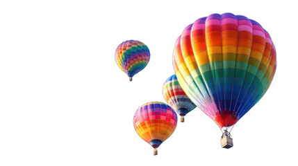 Colorful hot air balloons against a black background (2)