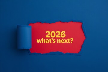 Fototapeta premium A Bold Glimpse into the Anticipation of the Upcoming Year 2026