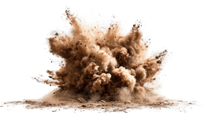 Powerful explosion of brown dust