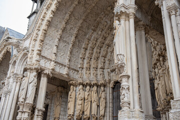 Obraz premium Chartres, France, cathedral, one of the oldest gothic cathedrals in Europe