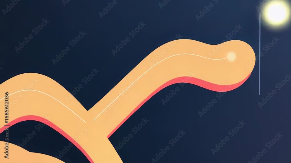 Poster abstract wavy lines showing growth and progress with modern design