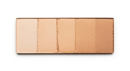 Palette of neutral highlighting and contouring powders for perfect skin tone