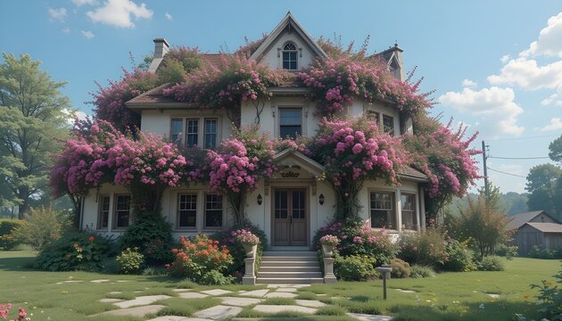 flowers House and out sitd phool