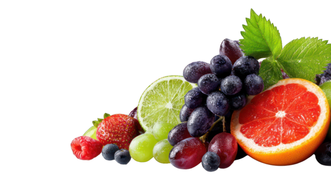 Colorful fruit arrangement