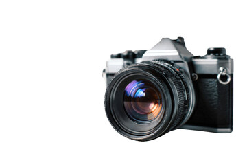 Fototapeta premium Vintage camera, close-up, studio shot