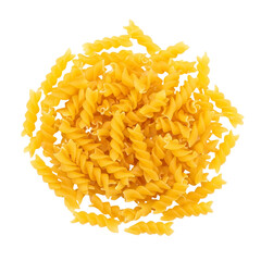 Golden Fusilli Spiral Pasta Pile Italian Cuisine Staple Food Raw Cooking Ingredient Delicious on...