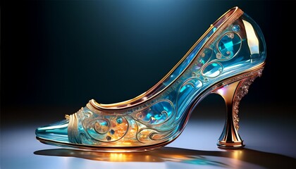 cinderellas sparkling glass shoe