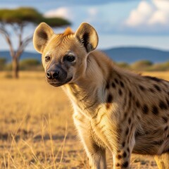 Fototapeta premium hyena in the savannah