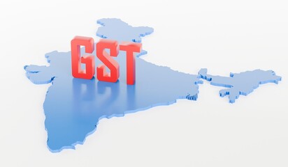 Obraz premium India GST Isolated white background