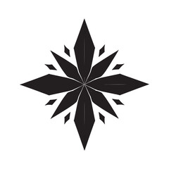 Abstract Geometric Star Design Black and white illustration