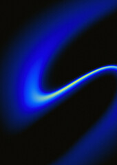 Dynamic Blue Glowing Light Wave on a Dark Background