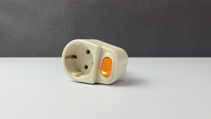 Power socket adapter with on off switch
