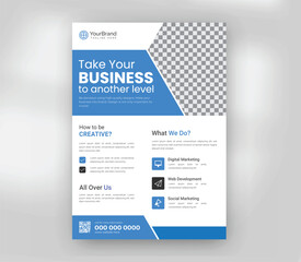 Obraz premium Corporate Business Flyer Template Digital Marketing & Web Agency Brochure Design