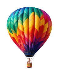 Fototapeta premium Colorful hot air balloon against black background