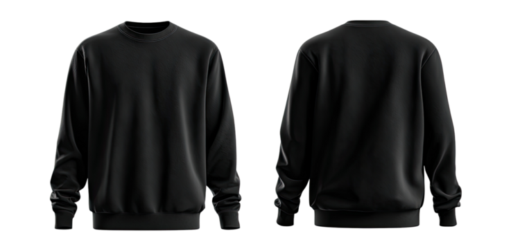 Black crewneck sweatshirt mockup