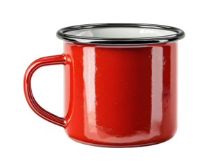 PNG Stainless enamel mug mockup coffee drink cup.