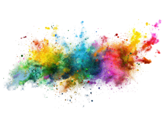 Colorful abstract splatters of paint