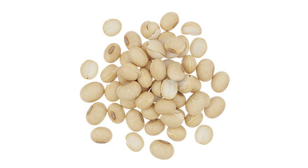Soybeans Stacked Up Pile on Transparent Background Close Up of Soy Healthy Food Rich Source of...