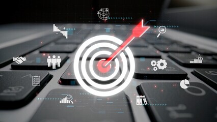 Naklejka premium Target audience analysis, customer segmentation, personalized marketing, audience targeting strategies, and marketing efficiency improvement through smart customer profiling. Muxer