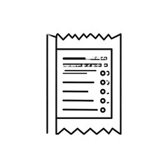 Simple outline of a receipt or document
