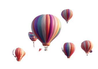 Colorful hot air balloons against a black background (3)