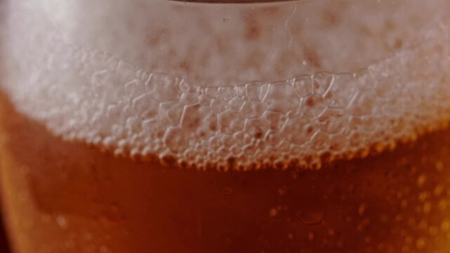 Close de espuma de cerveza