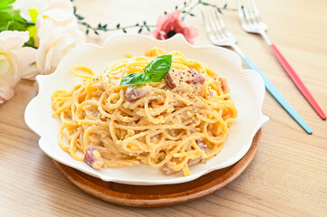 家庭料理　カルボナーラ