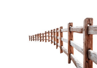 Wooden fence stretching into the distance