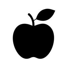 apple on black background