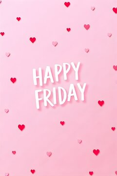 ** Happy Friday Pink Hearts
