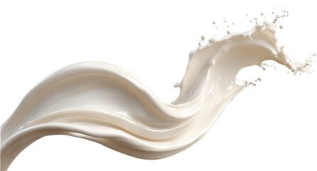Creamy milk splash, flowing in elegant curves