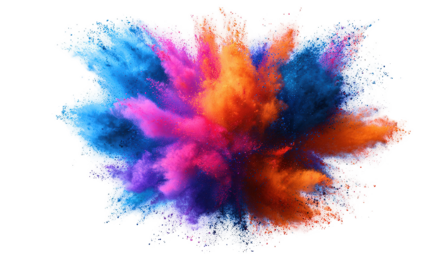 Vibrant colorful powder explosion (1)