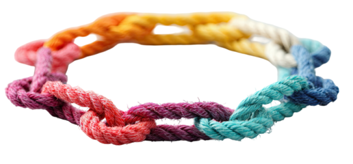 Colorful braided rope bracelet