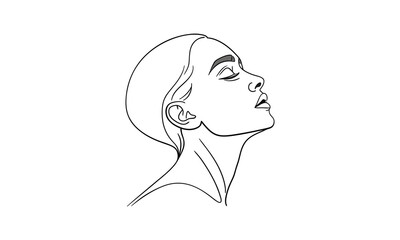 Elegant Woman Face Silhouette