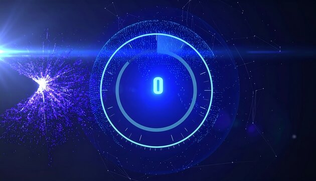Abstract digital countdown timer