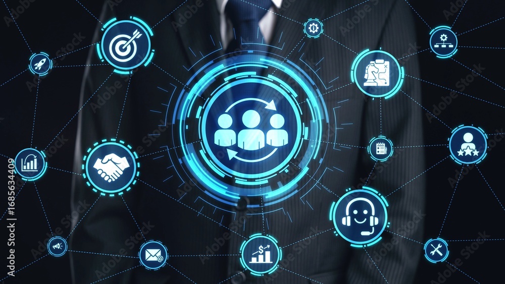 Poster crm platforms improve customer relationships through data analysis, crm communication tools, and aut