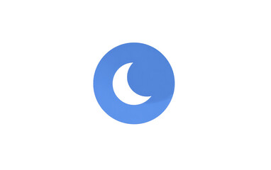 Light-blue circle icon with a crescent moon