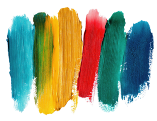 Abstract paint strokes in vibrant colors (2)