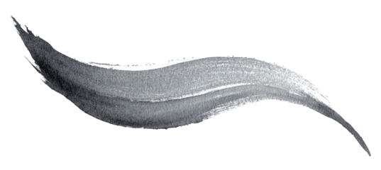 Abstract grayscale leaf-like brushstroke