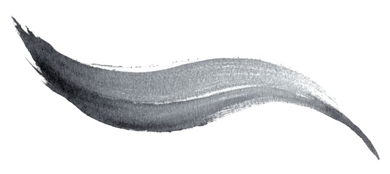 Abstract grayscale leaf-like brushstroke